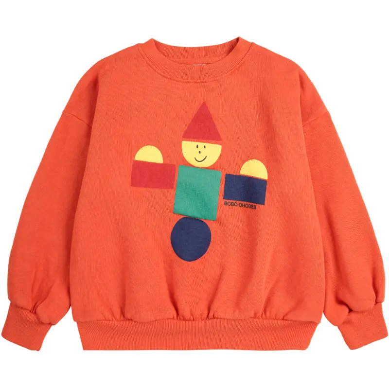 Bobo Choses Orange Wooden Toy Sweatshirt 1