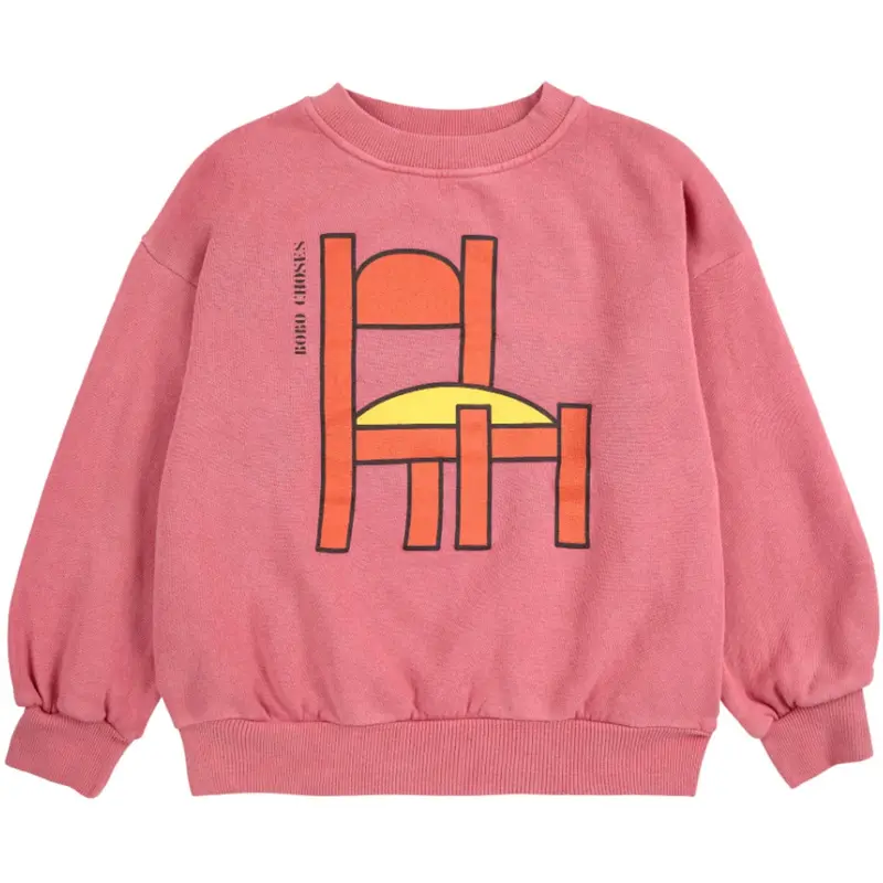 Bobo Choses Pink Chair Sweatshirt 1
