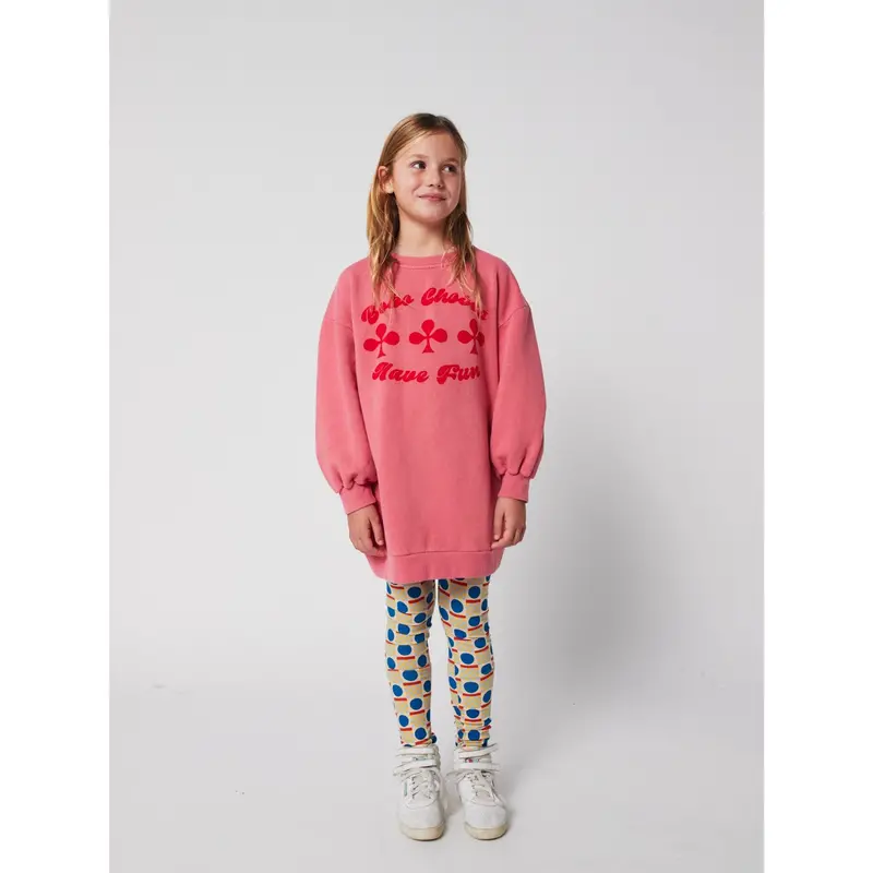 Bobo Choses Pink Have Fun Sweatshirt Dress 3