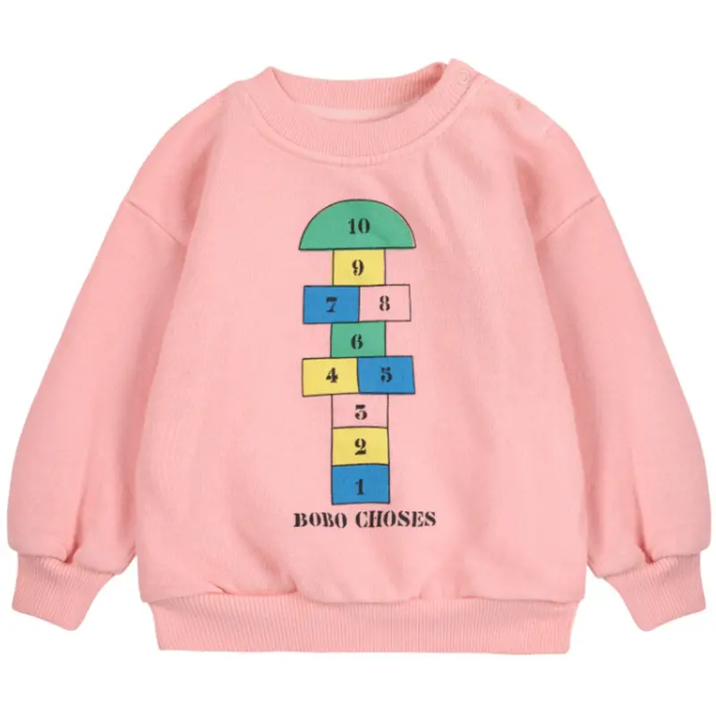 Bobo Choses Pink Hopscotch Sweatshirt 1