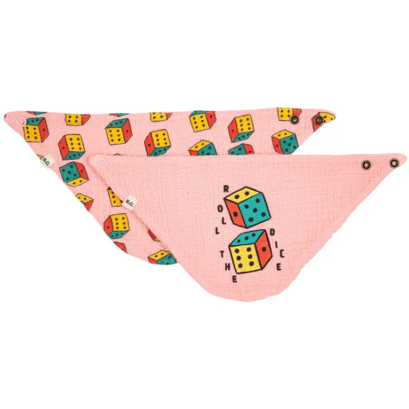Bobo Choses Pink Roll The Dice Bib Set 1