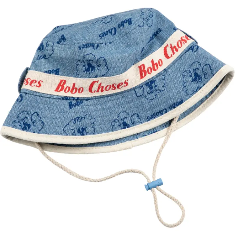 Bobo Choses Prussian Blue Pickles The Dog All Over Bucket Hat 1