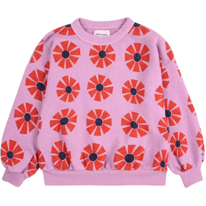 Bobo Choses Purple Kaleidoscope All Over Sweatshirt 1