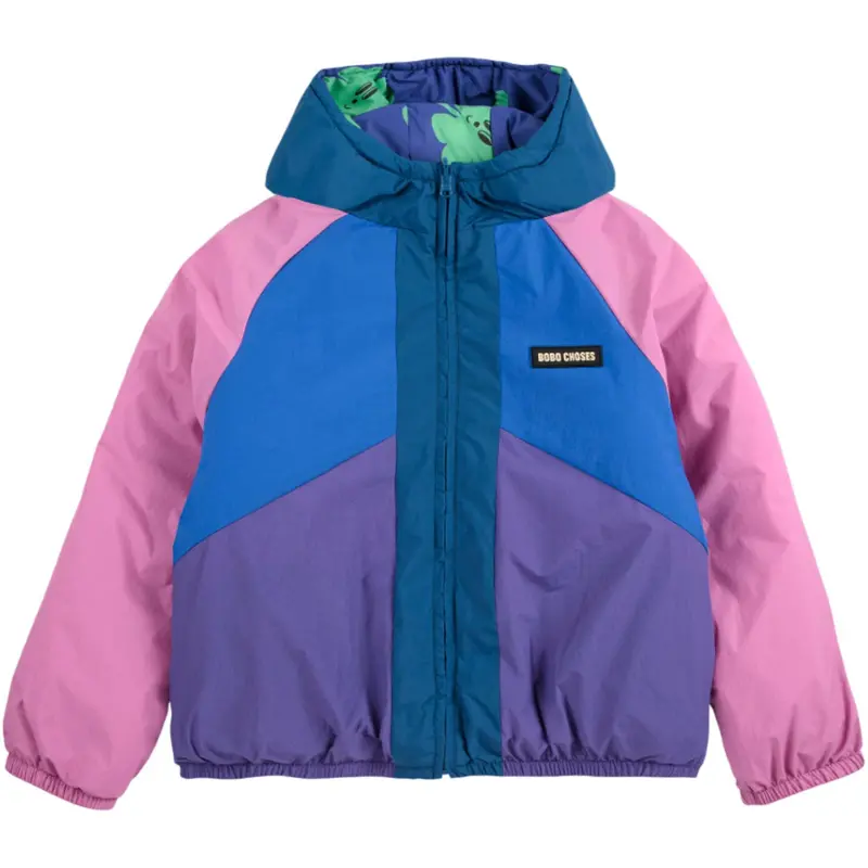 Bobo Choses Purple Lucky Clover All Over Reversible Anorak 1