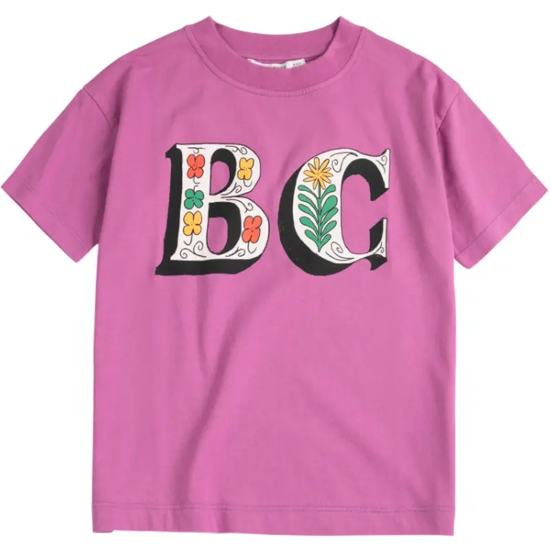 Bobo Choses Purple Spring Letters T-Shirt 1