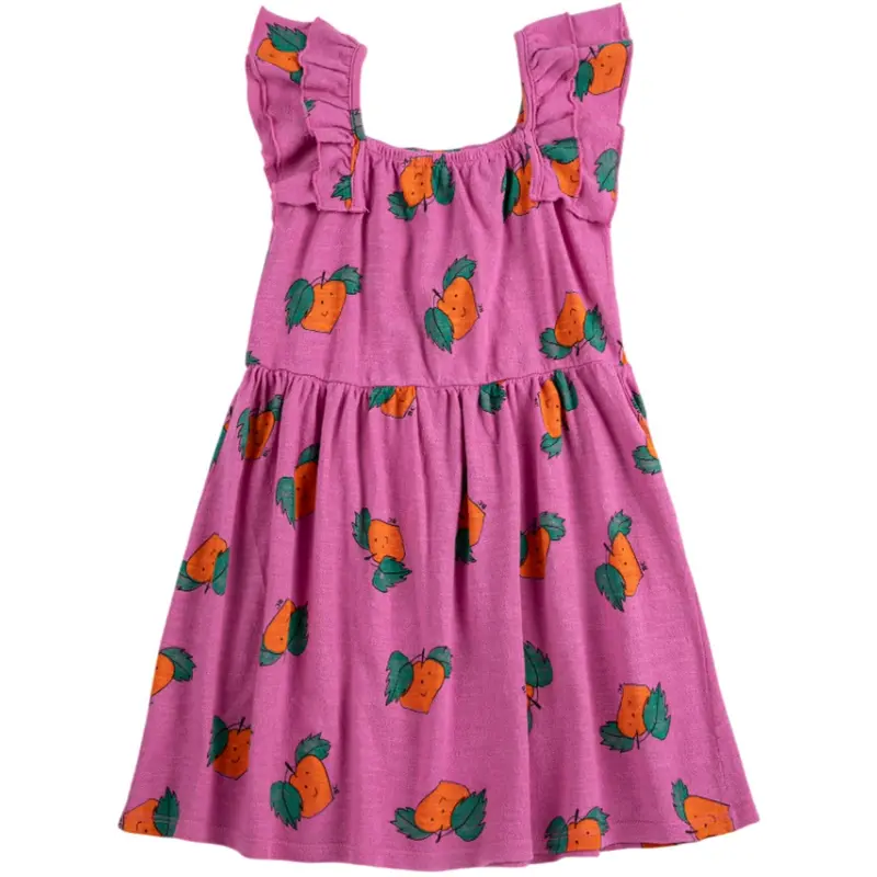 Bobo Choses Purple Tangerine All Over Ruffled Dress 1