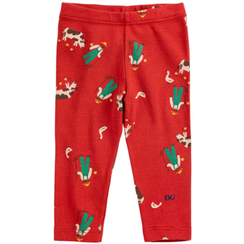 Bobo Choses Red Farm Adventure All Over Leggings 1