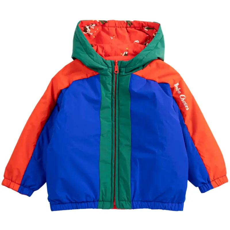 Bobo Choses Red Farm Adventure All Over Reversible Anorak 1