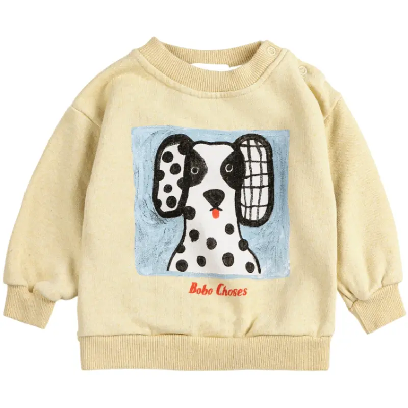 Bobo Choses Yellow Van Dog Sweartshirt 1