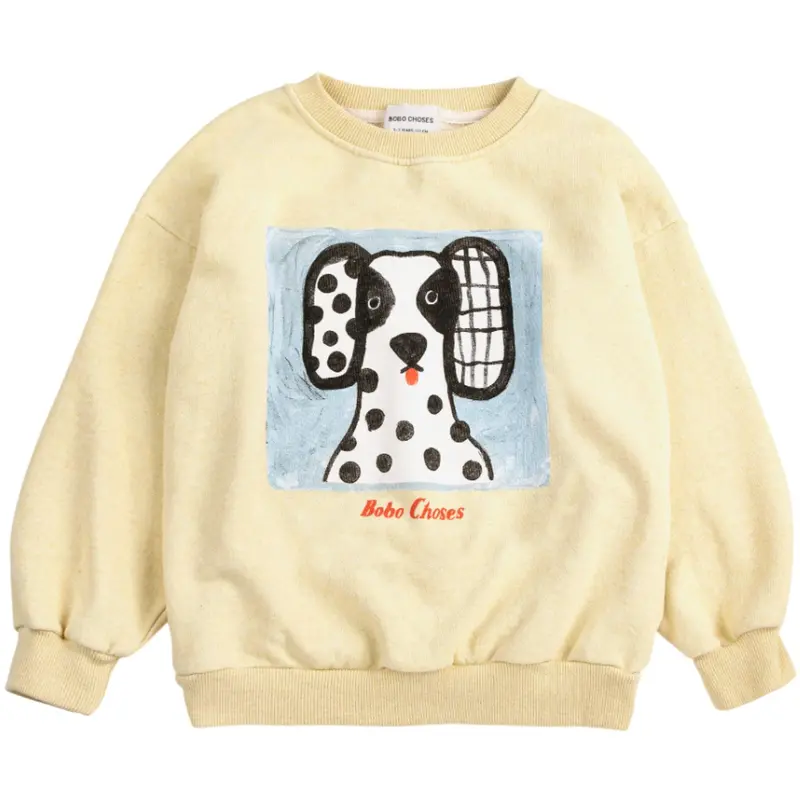 Bobo Choses Yellow Van Dog Sweatshirt 1