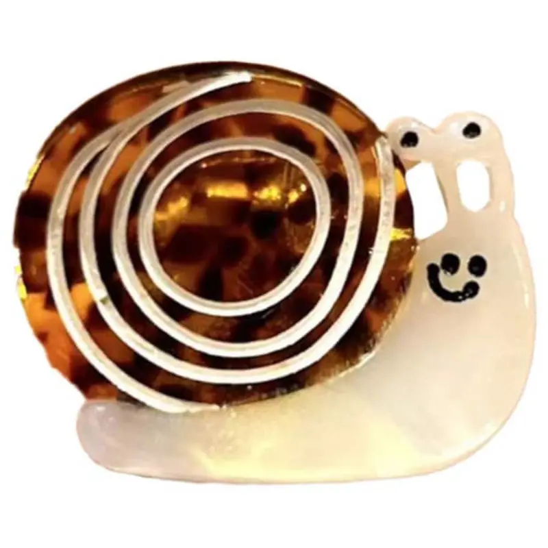 Bow's By Stær Brown/Cream Mini Snail Hair Clip 1