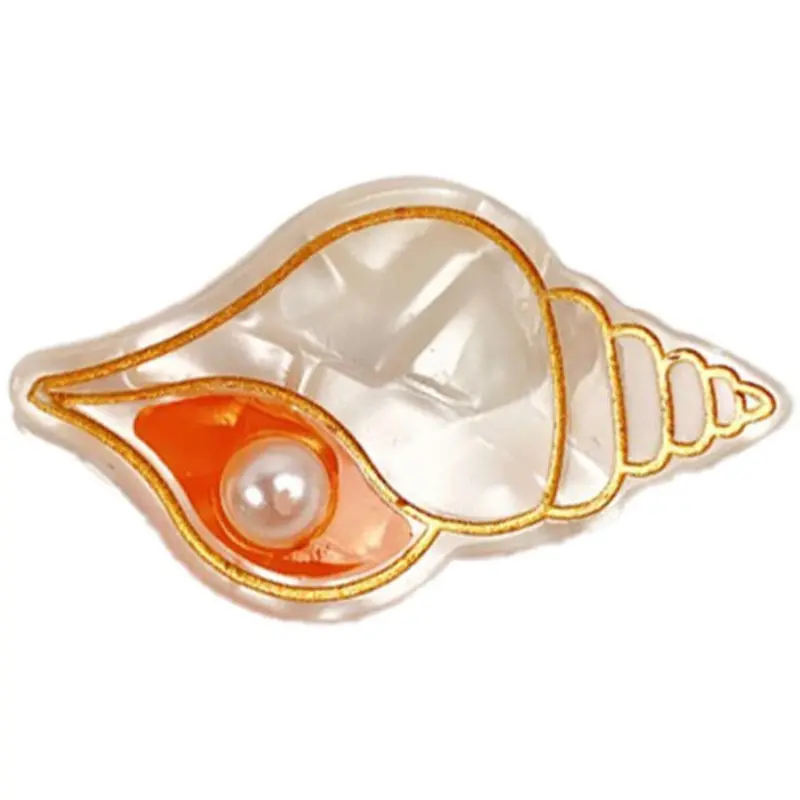 Bow's By Stær Cream/Orange Mini Conch Hair Clip 1