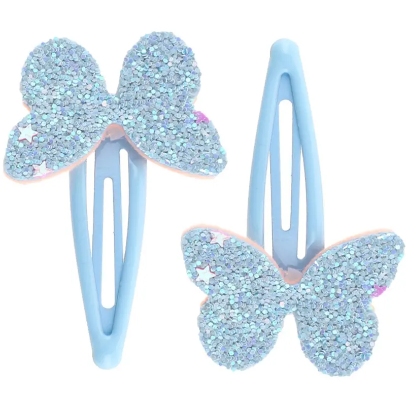 Bow's By Stær Light Blue Snap Hair Clip - Butterfly (2 Pack) 1