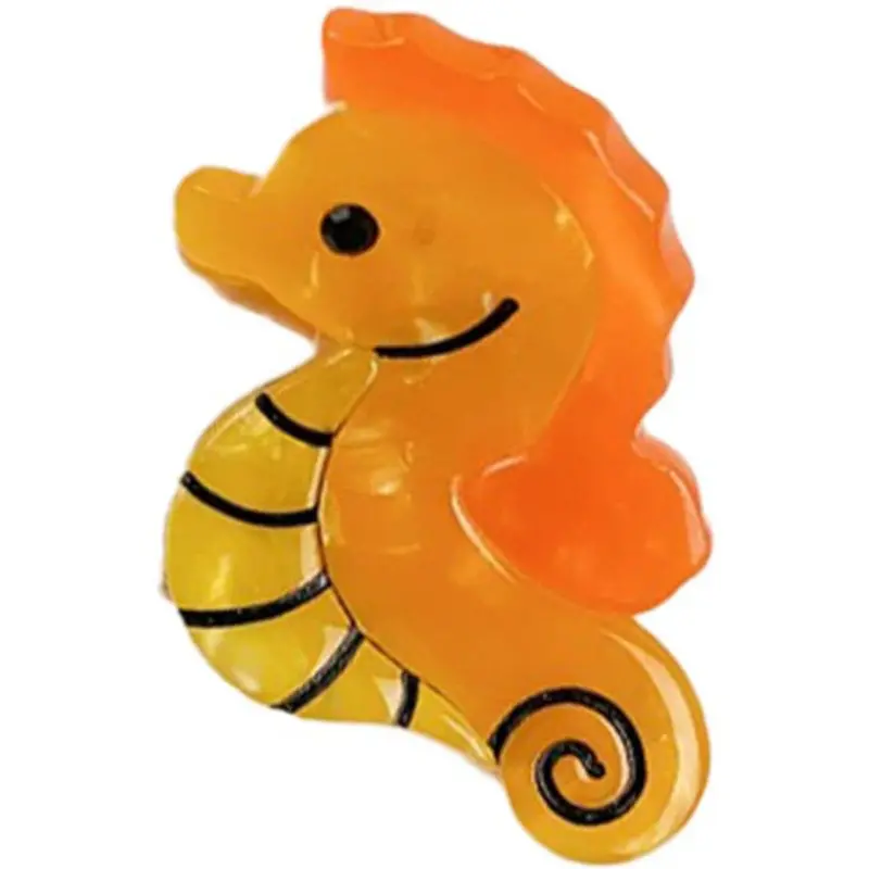 Bow's By Stær Orange Mini Sea Horse Hair Clip 1