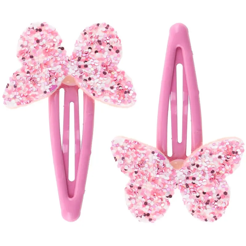 Bow's By Stær Pink Snap Hair Clip - Butterfly (2 Pack) 1