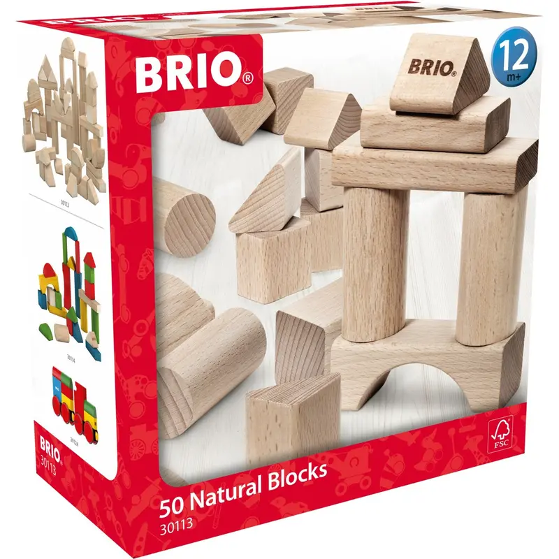 Brio® 30113 Byggeklodser, Natur, 50 Stk. 1