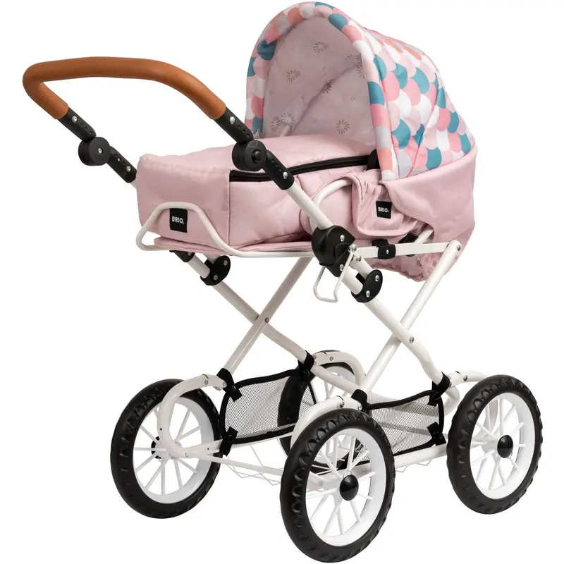 Brio® Kombi Dukkevogn, Dråbemønster, Pink 1