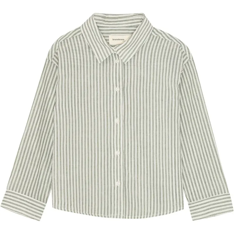Brunobruno Nation Agave Green Stripe Nohrla Stripe Shirt 1