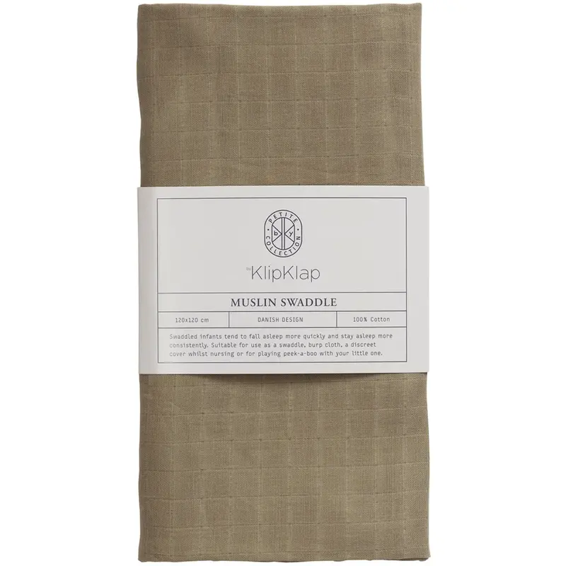 By Klipklap Dark Sand Swaddle 1