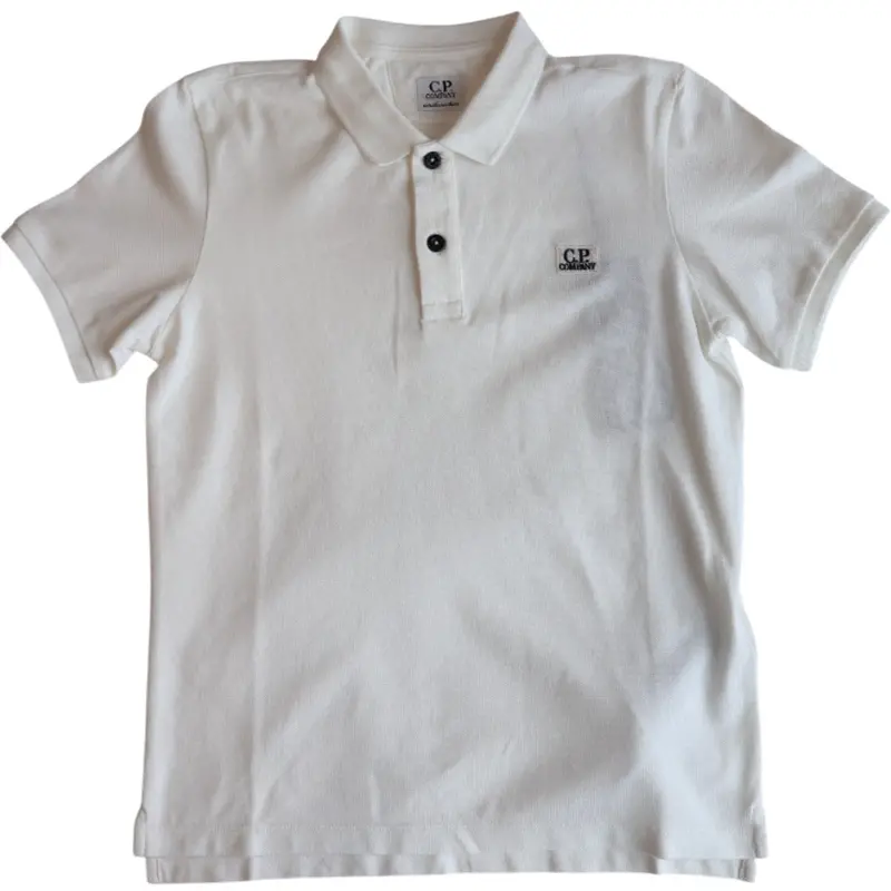 C.P. Company Gauze White Polo Shirt 1