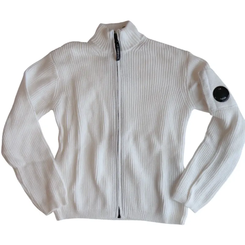 C.P. Company Gauze White Tricot With Zip 1
