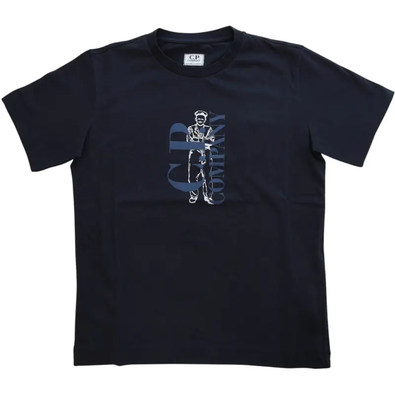 C.P. Company Total Eclipse Blue T-Shirt Short Sleeve 1