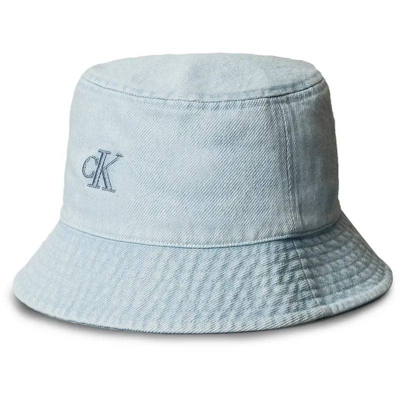 Calvin Klein Bleach Out Wash Denim Bucket Hat 1