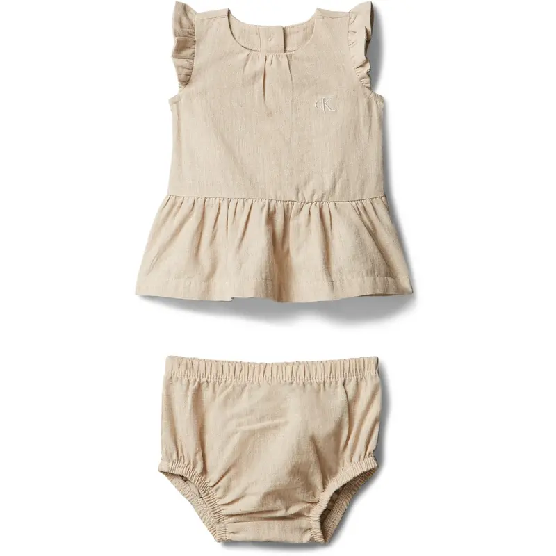 Calvin Klein Oatmeal Soft Woven Dress 1