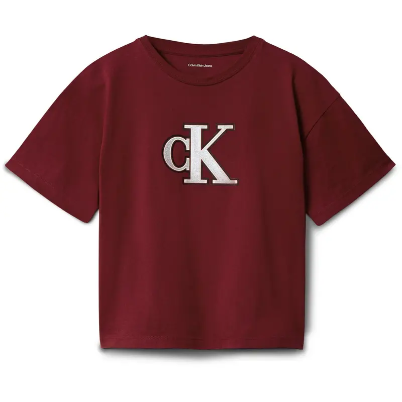 Calvin Klein Raspberry Chocolate Festive Graphic Ss T-Shirt 1