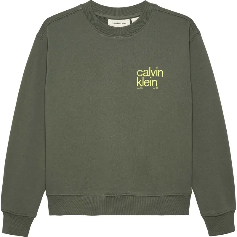 Calvin Klein Thyme Relaxed Back Print Cn Sweatshirt 1