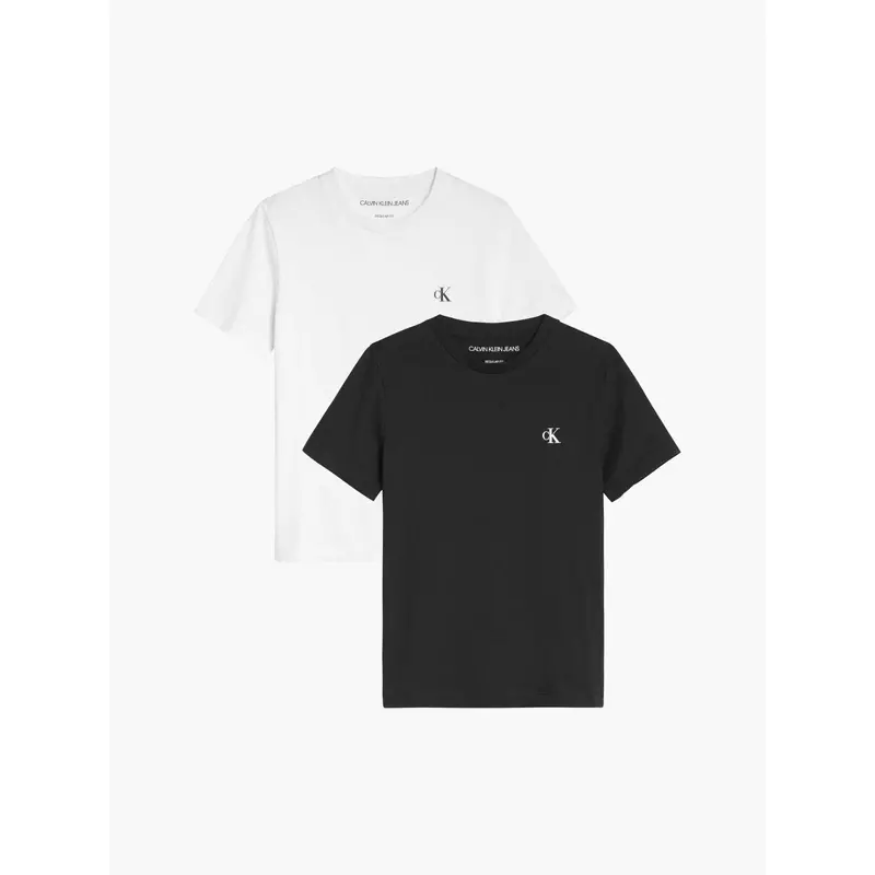 Calvin Klein White / Black 2-Pack Monandram Tee Ss 1