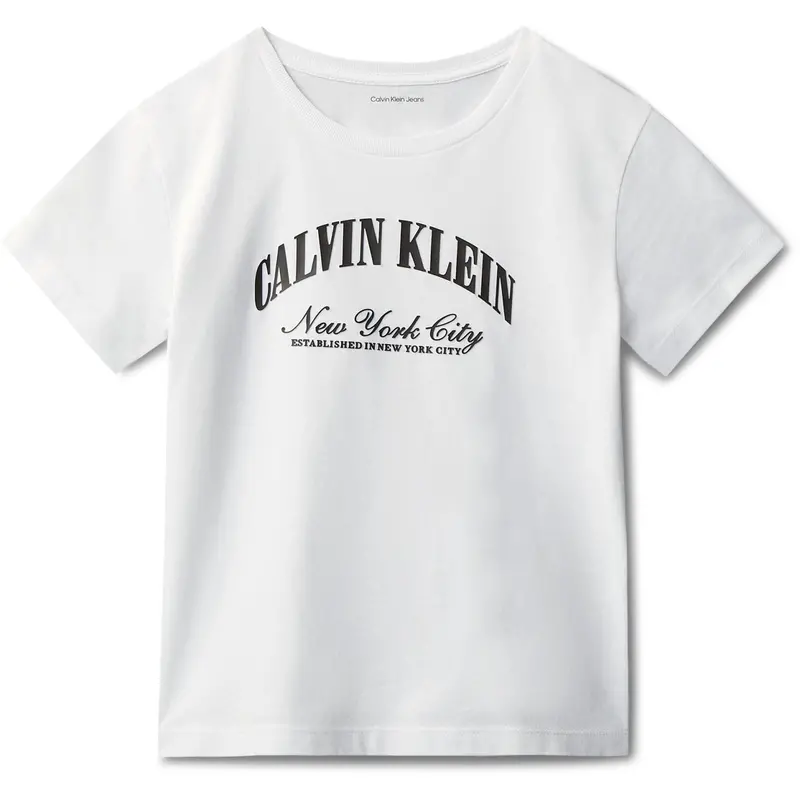 Calvin Klein White Ck Collegiate Ss T-Shirt 1