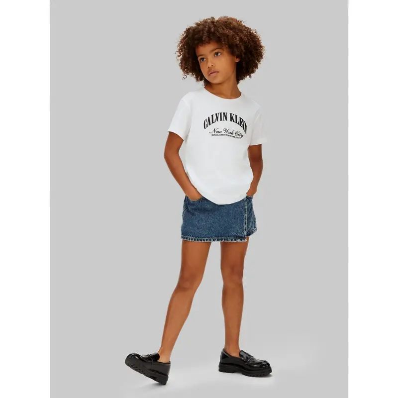 Calvin Klein White Ck Collegiate Ss T-Shirt 3