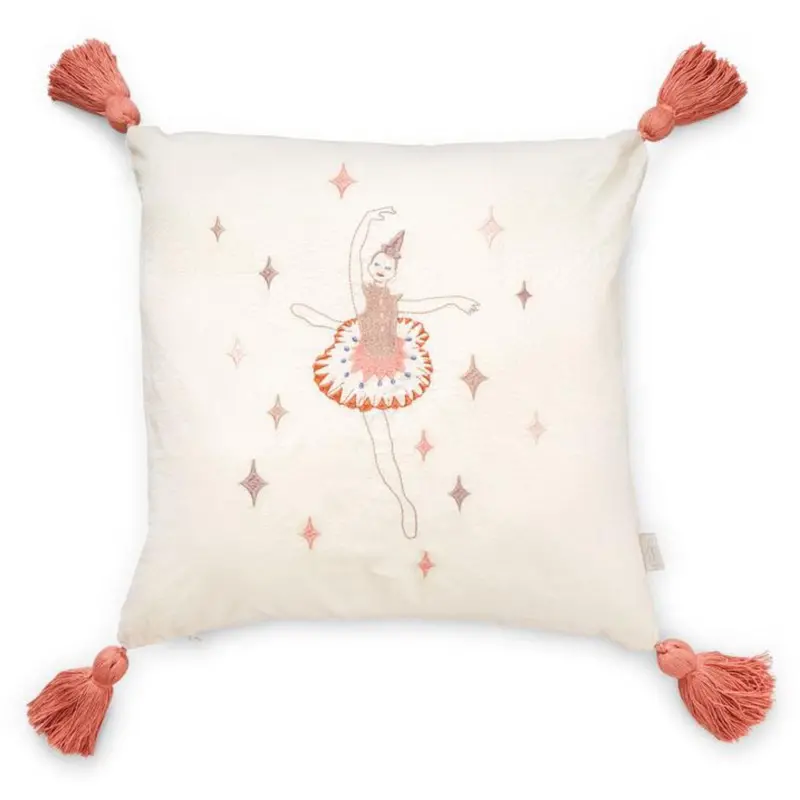 Cam Cam Copenhagen Ballerina Embroidered Pillow 1
