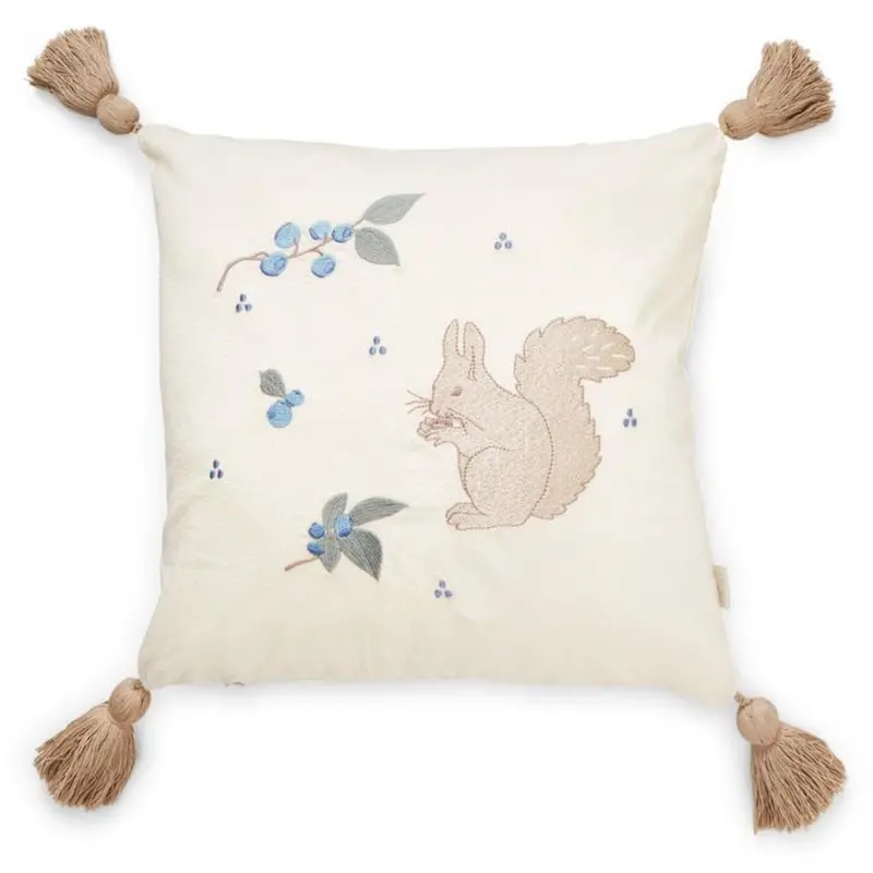 Cam Cam Copenhagen Blueberries Embroidered Pillow 1