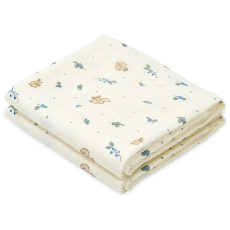 Cam Cam Copenhagen Blueberries Muslin Cloths 2-Pack 1
