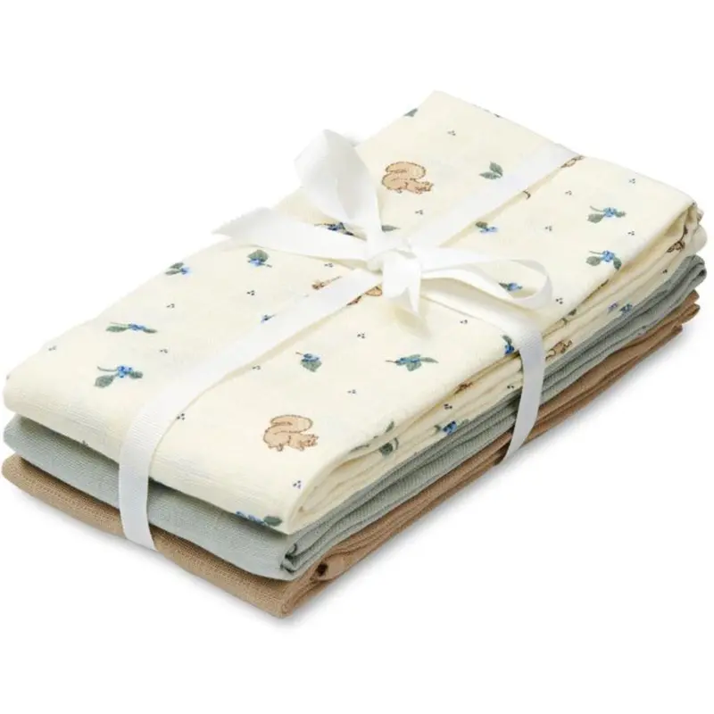 Cam Cam Copenhagen Blueberries Muslin Cloths 3-Pack 1
