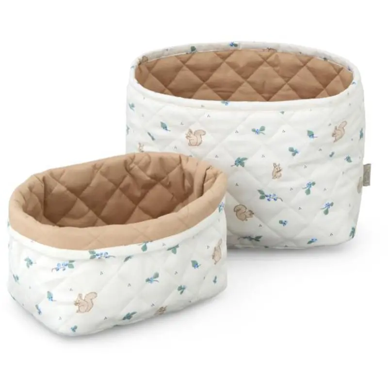 Cam Cam Copenhagen Blueberries Quilted Storage Basket 2-Pak 1