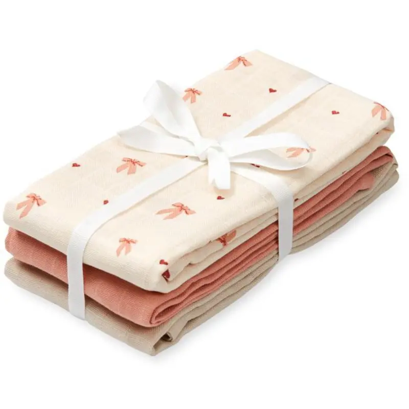 Cam Cam Copenhagen Bows Muslin Cloths 3-Pack 1