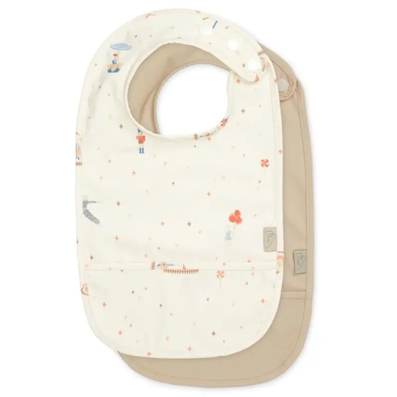 Cam Cam Copenhagen Carousel Bib With Pocket 2-Pack 1
