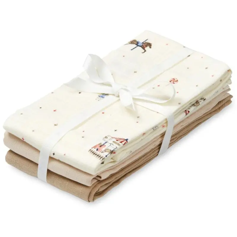 Cam Cam Copenhagen Carousel Muslin Cloths 3-Pack 1