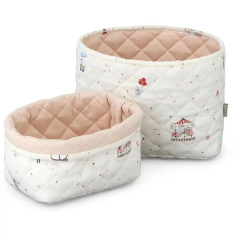Cam Cam Copenhagen Carousel Quilted Storage Basket 2-Pak 1