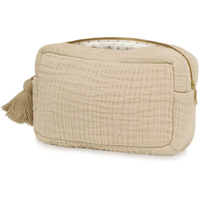 Cam Cam Copenhagen Latte Rowan Muslin Toiletry Bag 1