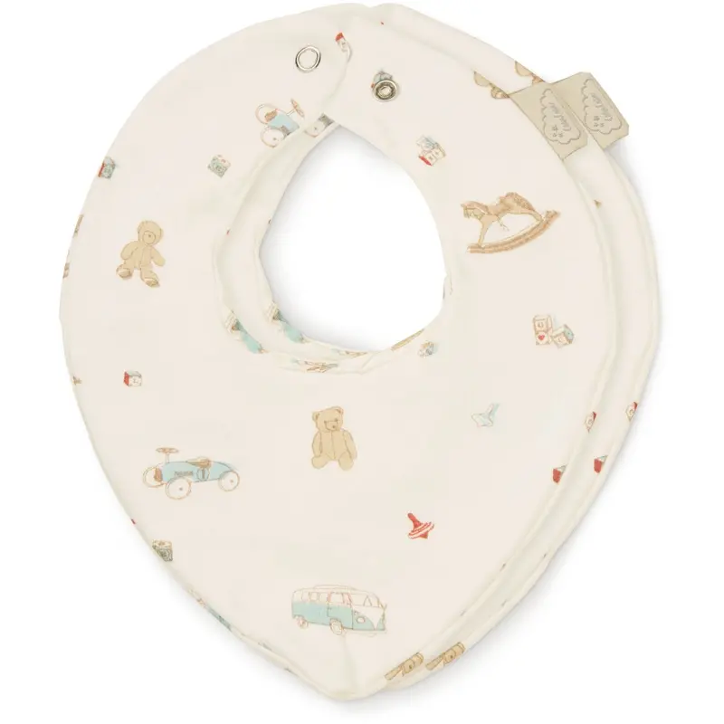 Cam Cam Copenhagen Vintage Toys Bandana Bib Jersey 2-Pack 1