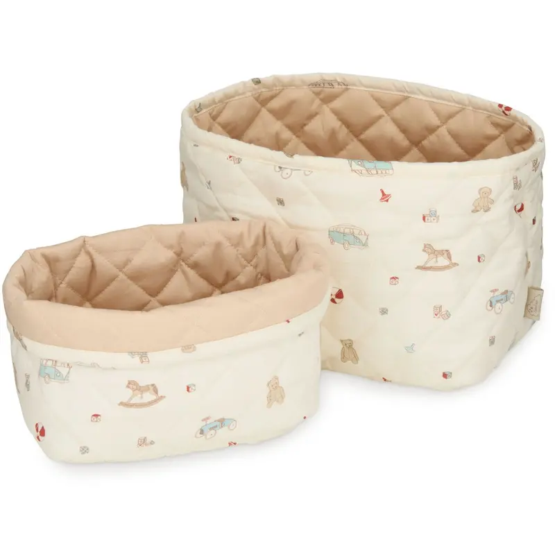 Cam Cam Copenhagen Vintage Toys Quilted Storage Basket 2-Pack 1