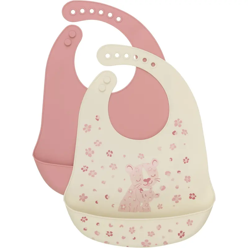 Celavi Brandied Apricot Silicon Bib (2-Pack) 1