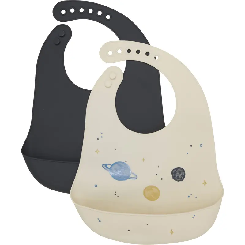 Celavi Dark Navy Silicon Bib (2-Pack) 1