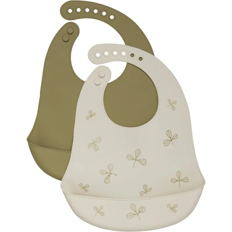 Celavi Khaki Silicon Bib (2-Pack) 1