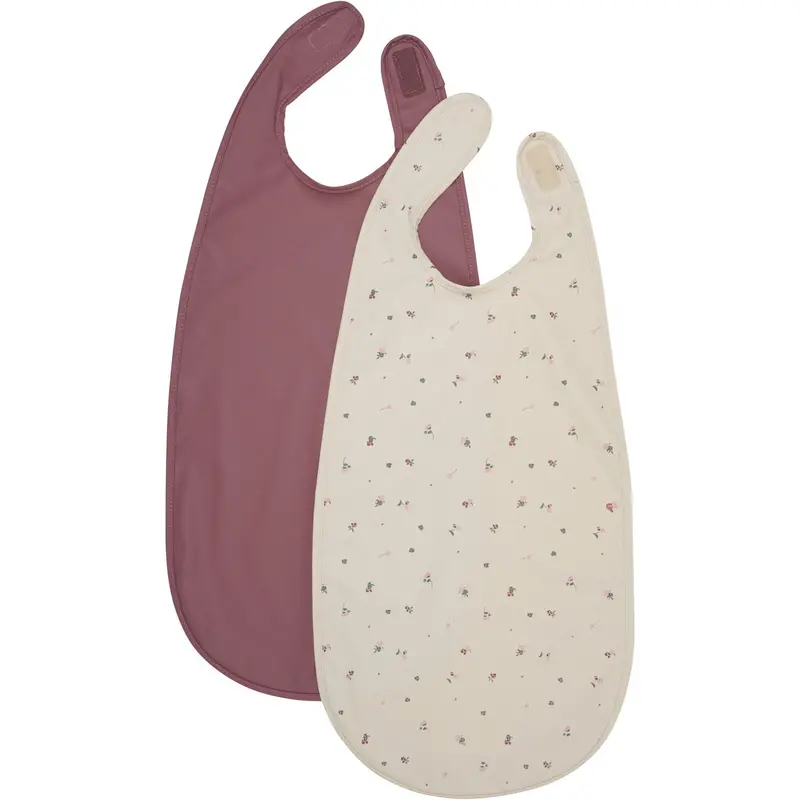 Celavi Rose Brown Long Pu Bib 2-Pack 1