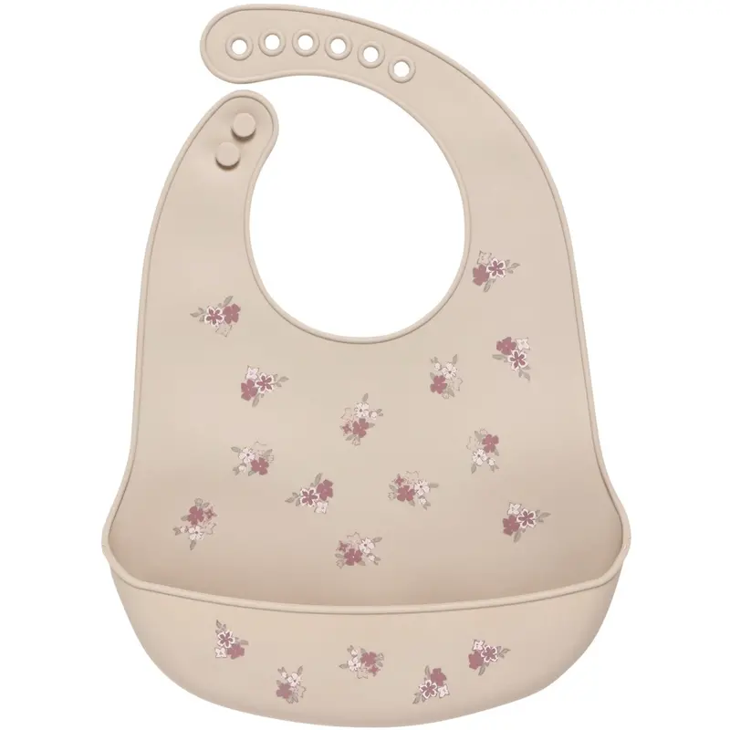 Celavi Rose Taupe Silicon Bib (2-Pack) 1